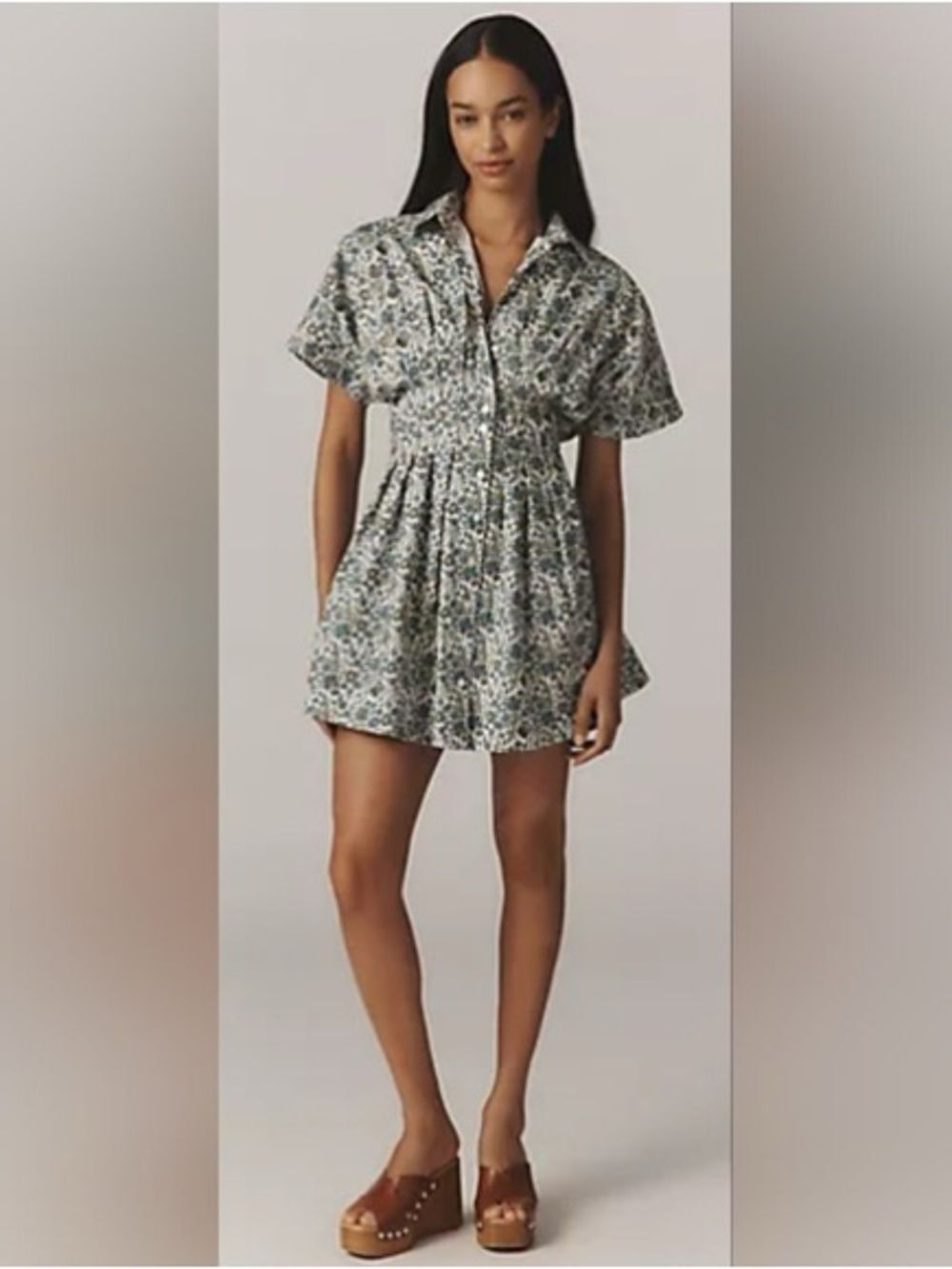 New Anthropologie Tobie Mini Shirt Dress by Exquise Size M